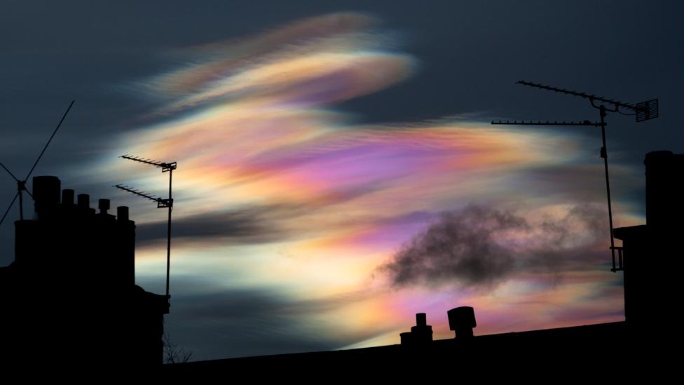 Nacreous clouds Edinburgh