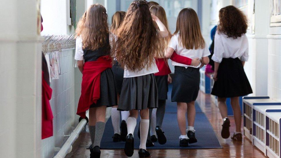 Group of schoolgirls