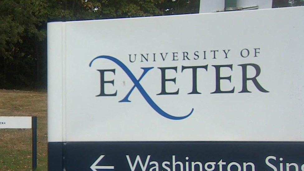 University of Exeter sign