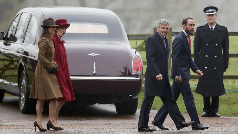 Pippa Middleton, Michael Middleton and James Middleton