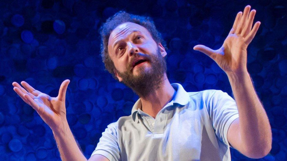 Alex Beckett in Life for Beginners play at Theatre 503, London, in 2012