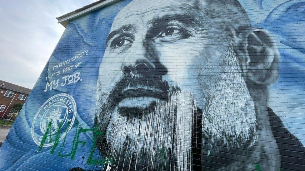 pep Guardiola mural