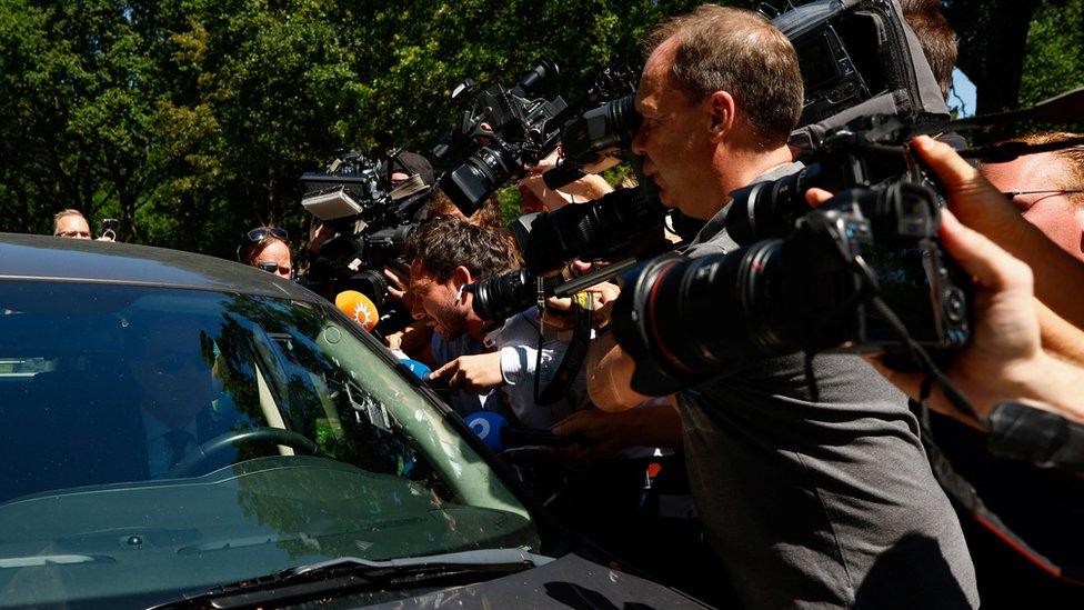 Dutch Prime Minister Rutte arrives at the Huis ten Bosch Palace to meet with Dutch King Willem-Alexander in The Hague