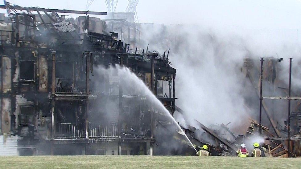 Firefighters battling Worcester Park blaze