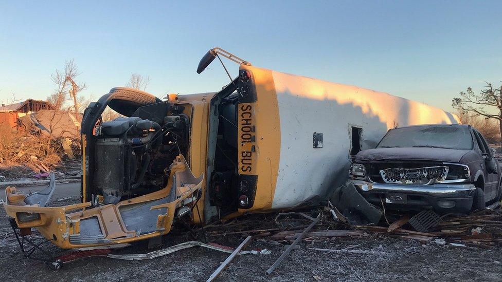 school bus in Mayfield