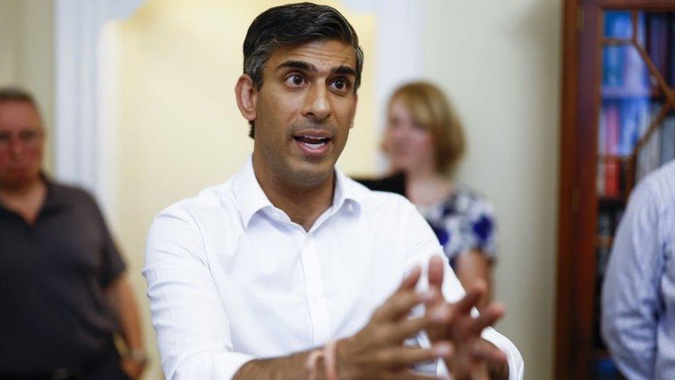 Rishi Sunak at an event in Edinburgh, as part of the campaign to be leader of the Conservative Party