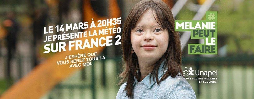 Banner of Facebook campaign Melanie peut le faire, or Melanie can do it