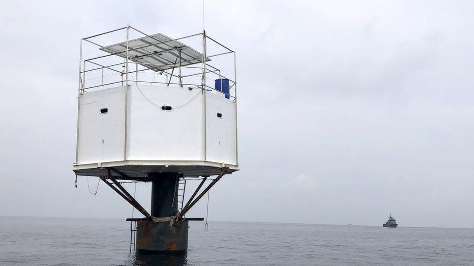 Image shows the structure off the coast of Thailand