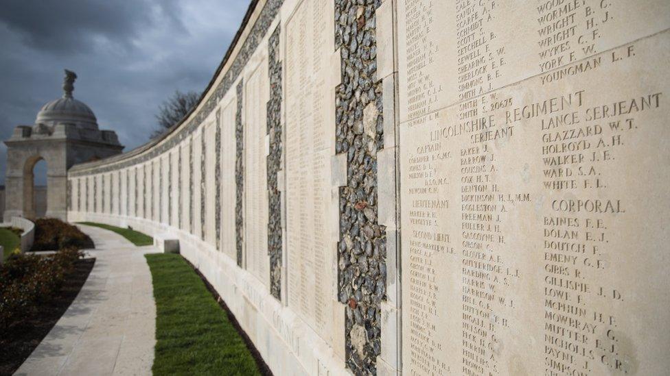 Tyne Cot memorial in Belgium