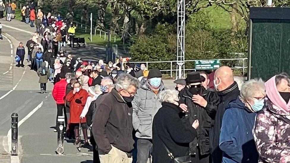 Queue at Home Park