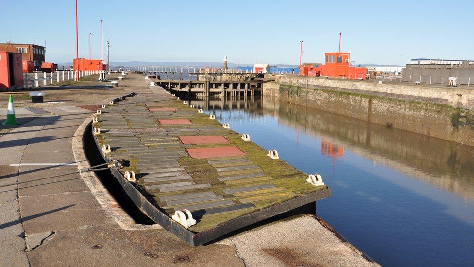 Old and existing lock gates