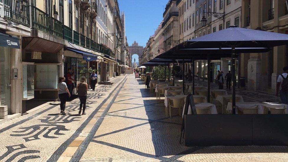 Empty street in Portgual