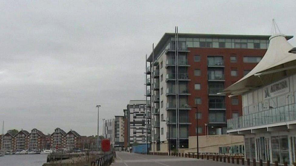 Ipswich docks waterfront