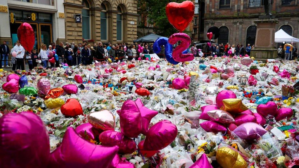 Tributes at St Ann's Square, Manchester