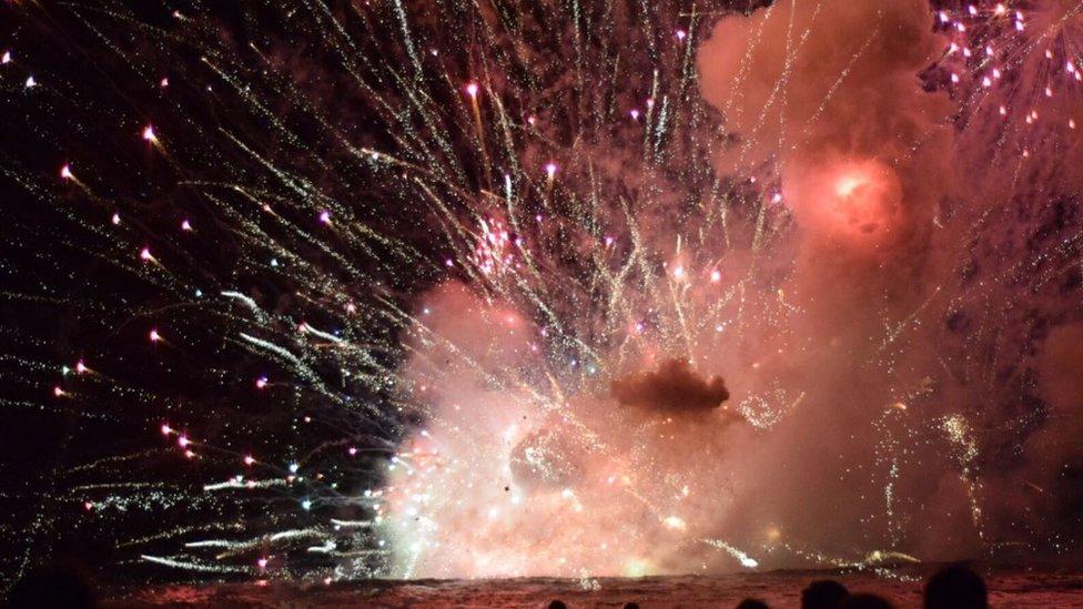 Fireworks explosion