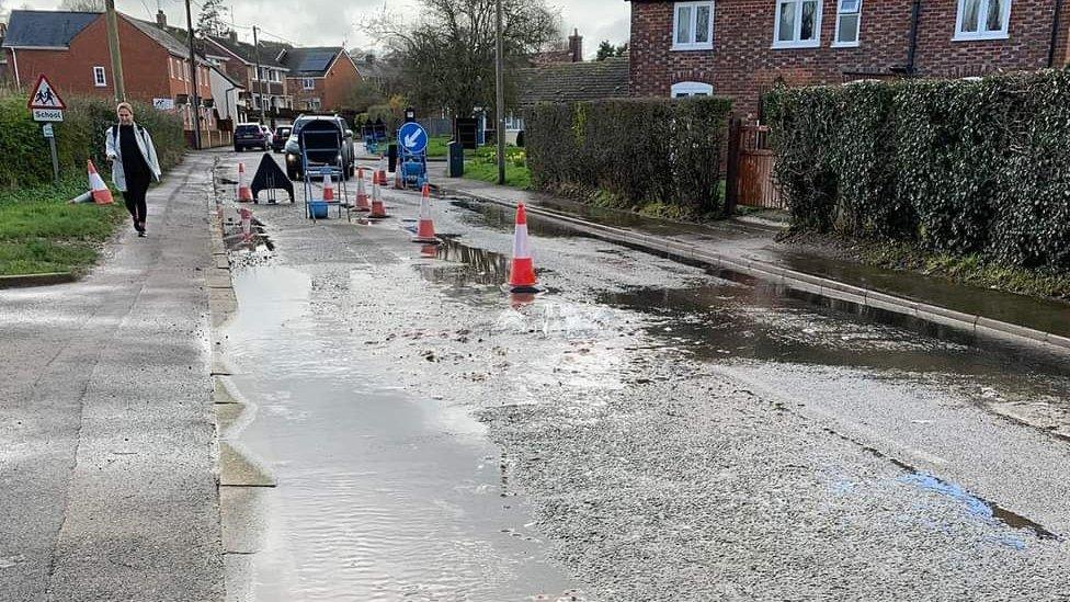 flooded road