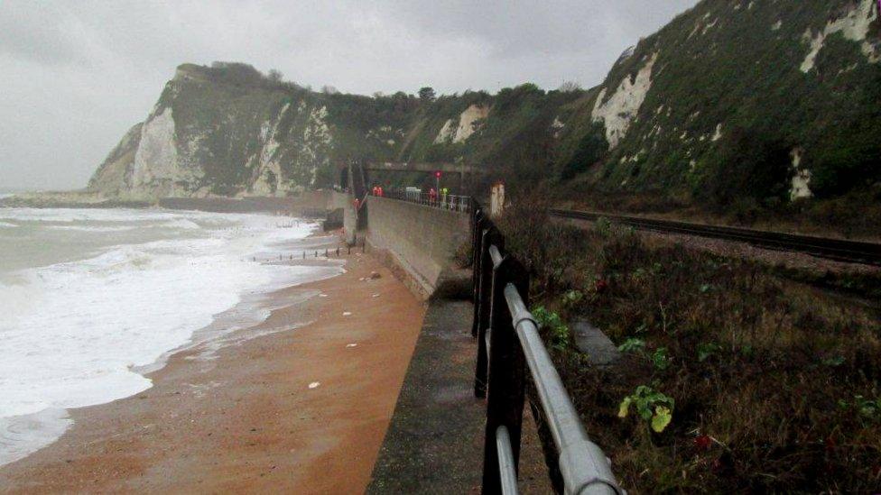 The coastal track at Folkestone