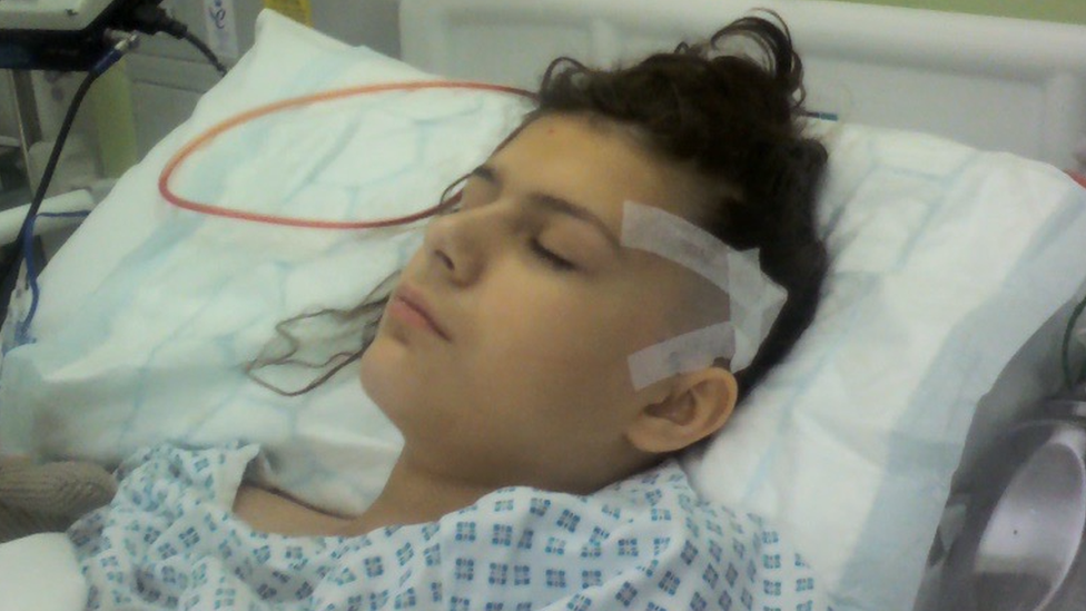 Bethan Batiste in hospital