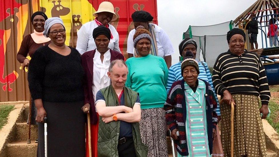 Hywel Davies, a resident at Clynfyw Care Farm, travelled to South Africa to visit a project