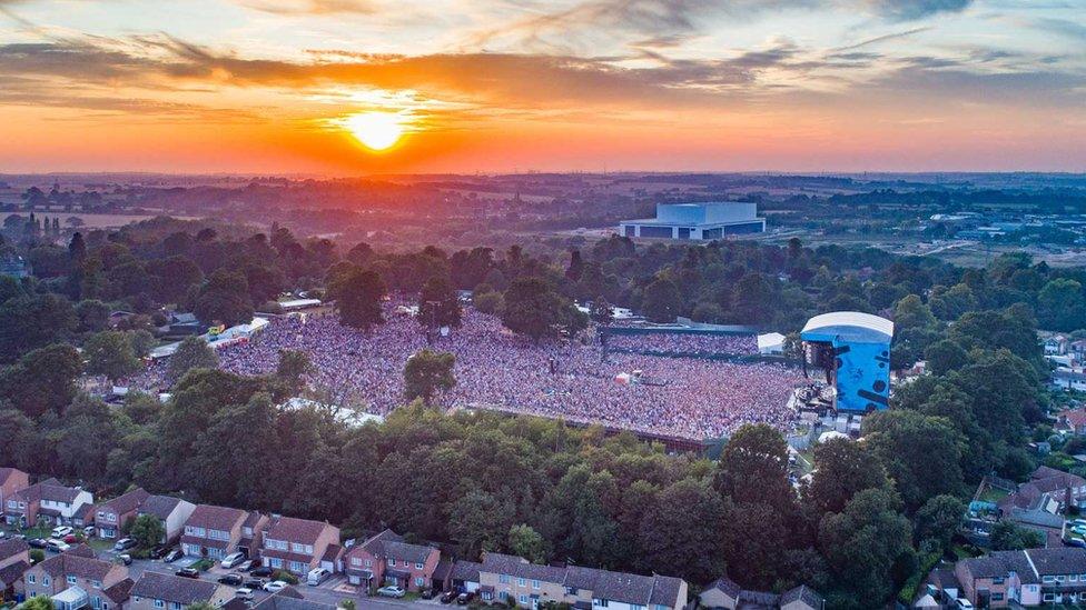 Ed Sheeran at Chantry Park in Ipswich