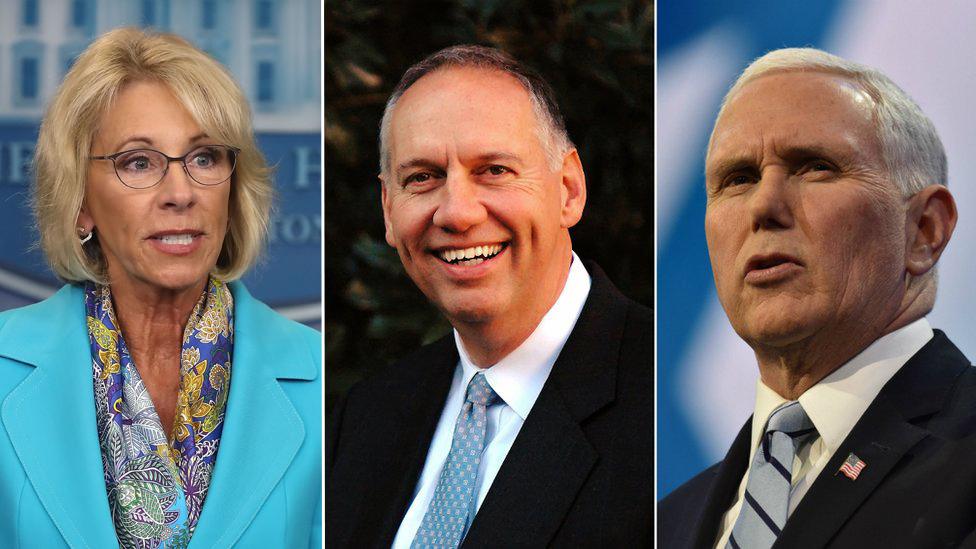 Betsy DeVos, Ralph Drollinger, Mike Pence