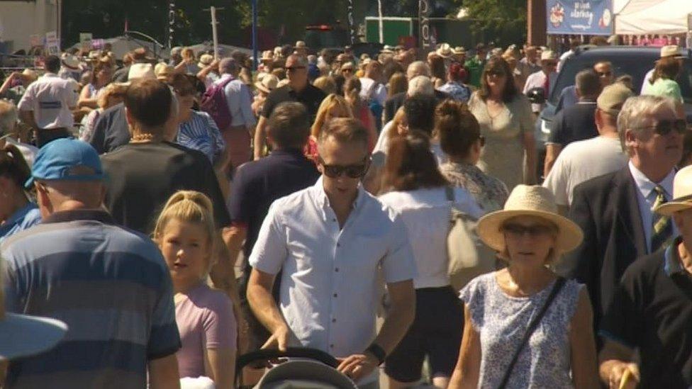 Crowds at the Lincolnshire Show