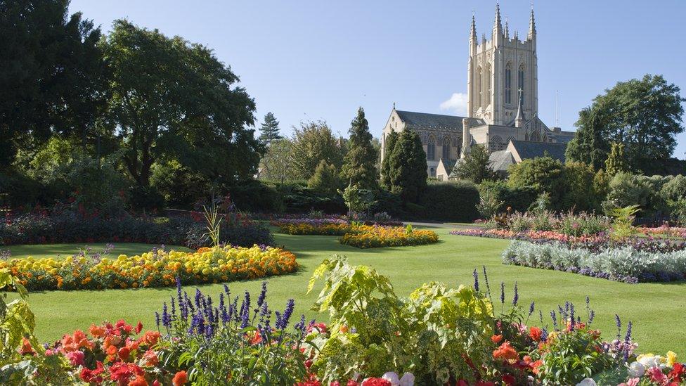 Bury St Edmunds Cathedral and Abbey Gardens