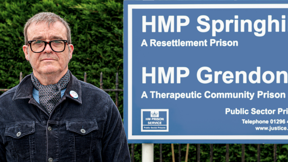 Dean Kelland outside HMP Grendon