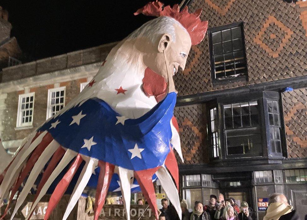 Effigy at Lewes bonfire