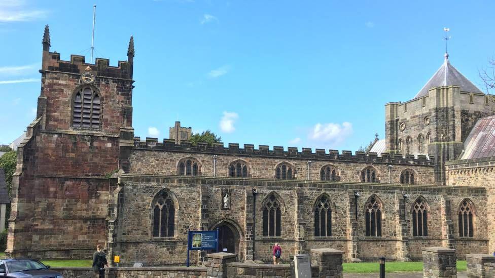 An exterior view of Bangor Cathedral 