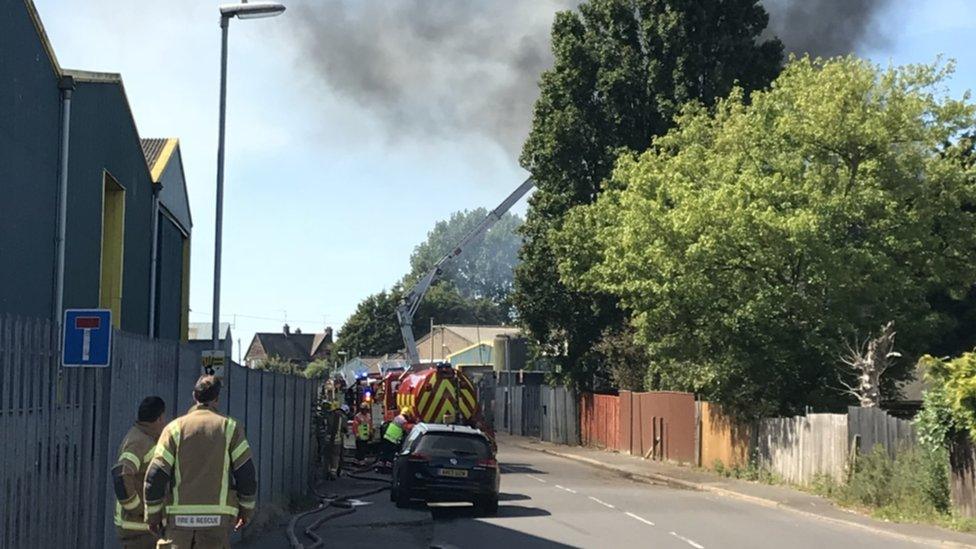 Warehouse fire, Wisbech