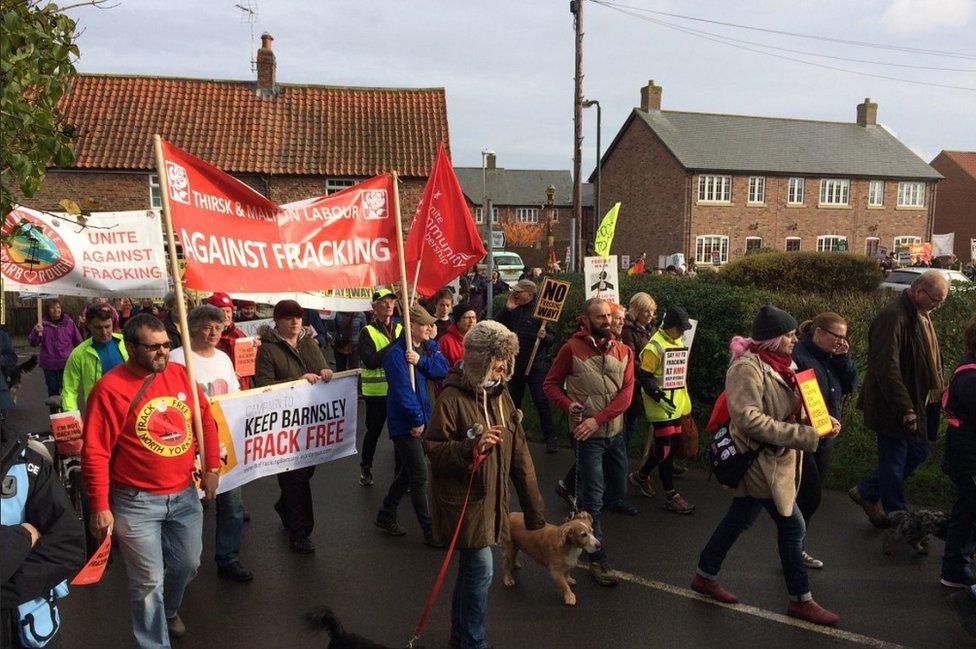 Anti-fracking march