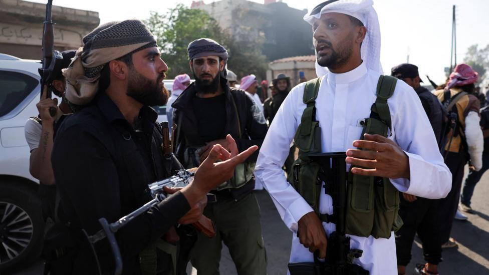 Armed Bedouin fighters in Suweida province. Photo: 19 July 2025