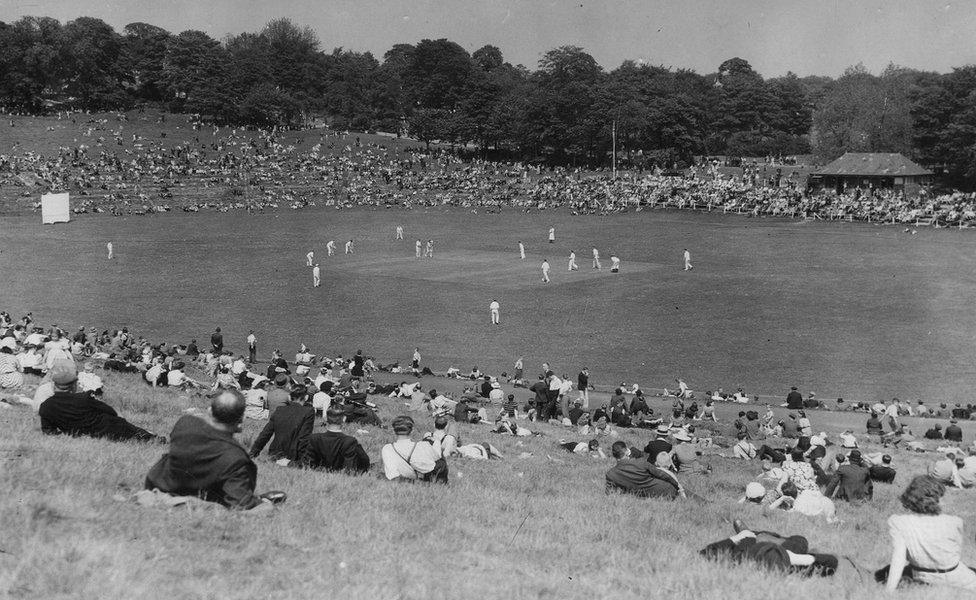 Cricket Match at Roundhay Park, taken by Thomas Trigg on Whit Monday 1944