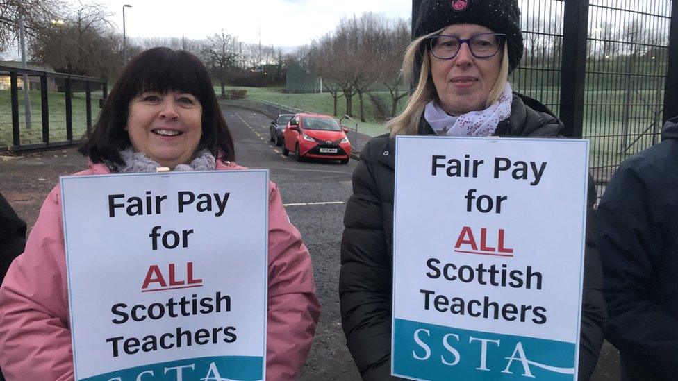 Striking teachers