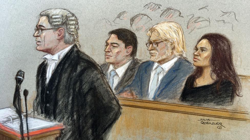 Court drawing of Gina Miller, right, at the High Court on 5 september 2019