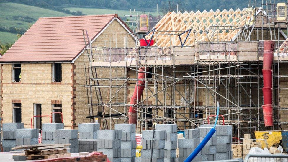 cently built houses are pictured on a housing estate on October 2, 2018 in Bristol, England.