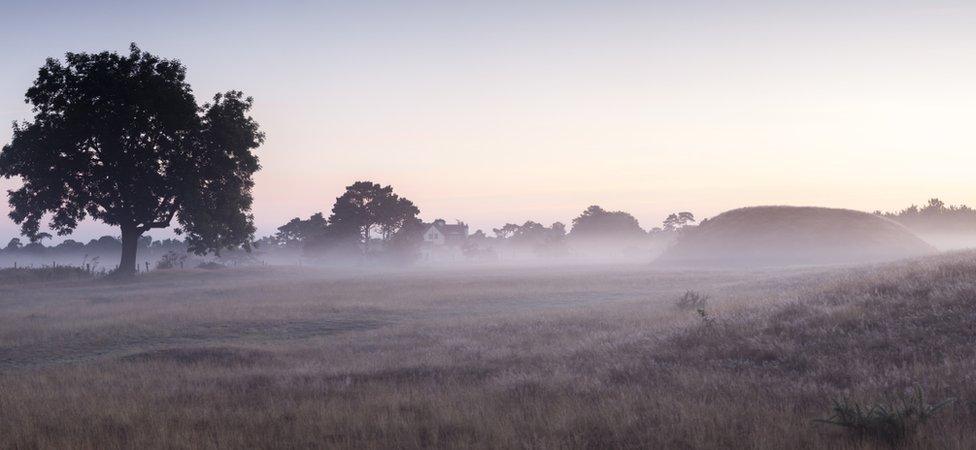 Sutton Hoo burial mounds and Tranmer House