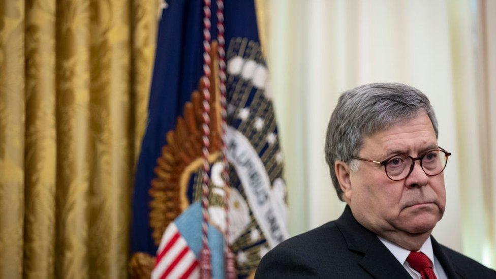 Attorney General William Barr and President Donald Trump holds a signing ceremony for an executive order establishing the Task Force on Missing and Murdered American Indians and Alaska Natives