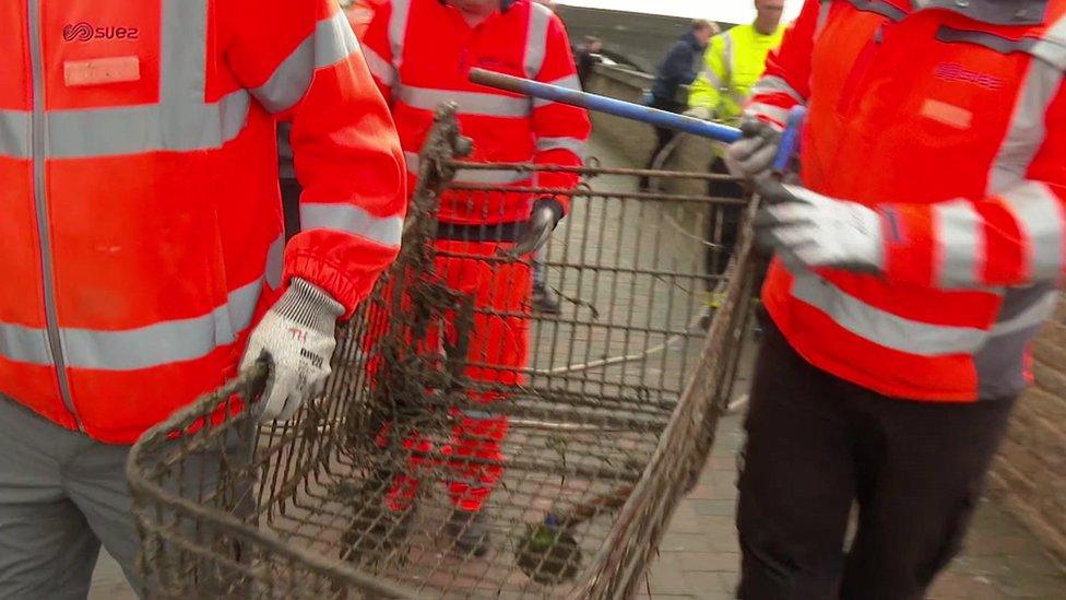 Rusty shopping trolley