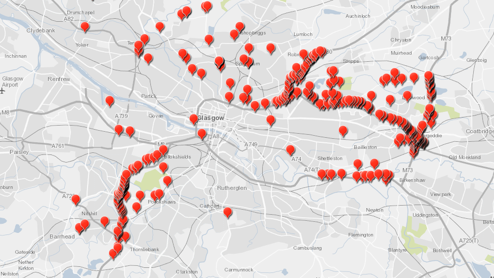 Deer strike map