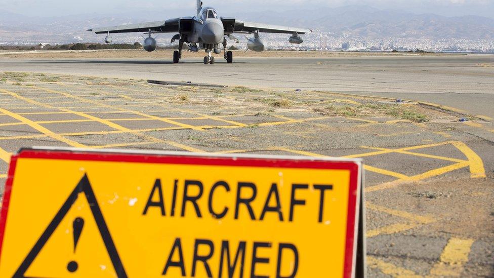 AN RAF Tornado returning to RAF Akrotiri