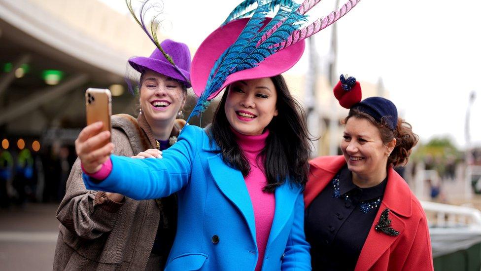 Racegoers at Cheltenham Festival