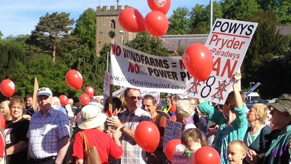 Protest over wind farm