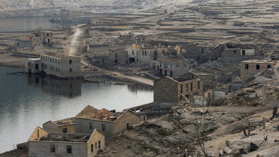 Aceredo village in Spain's northwestern Galicia region was flooded to create the Alto Lindoso reservoir