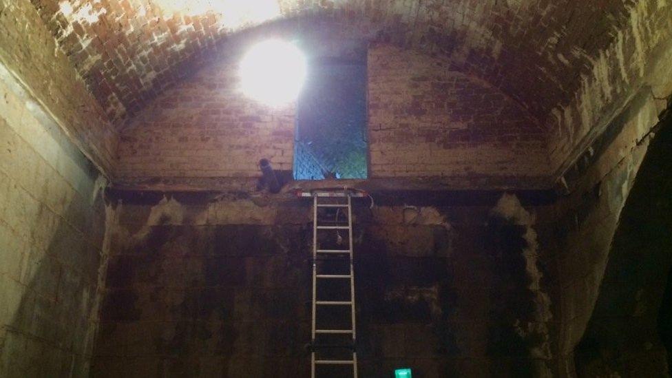 Victorian reservoir at Dunster Castle