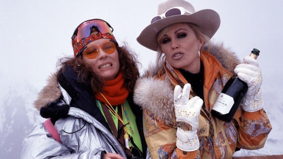 Jennifer Saunders as Edina and Joanna Lumley as Patsy in Absolutely Fabulous