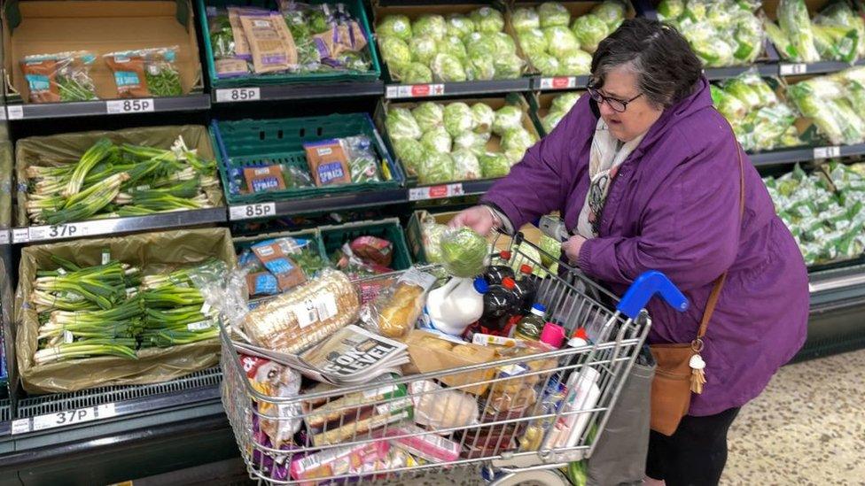 Woman in supermarket