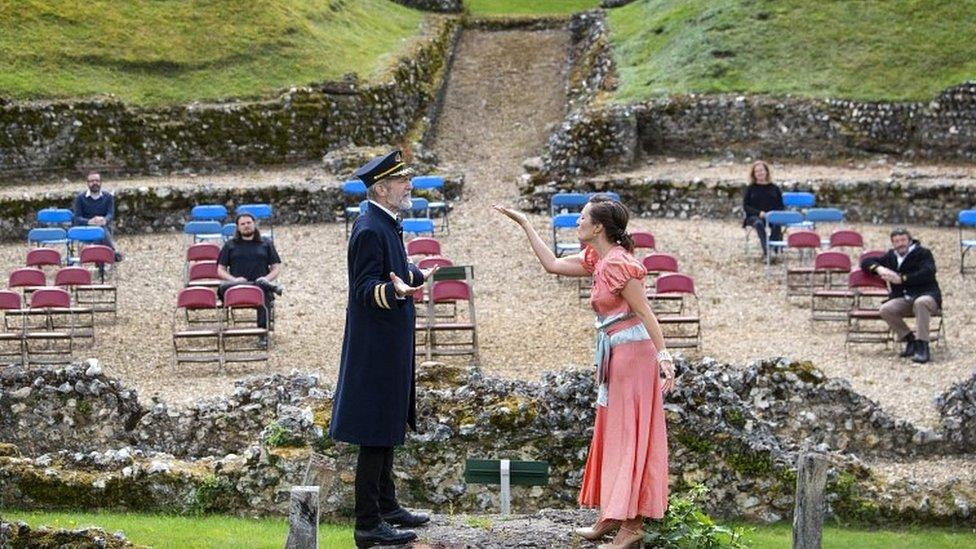 Roman Open Air Theatre in St Albans, Hertfordshire