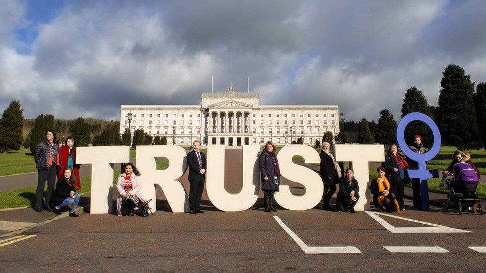 Alliance for Choice use #TrustWomen slogan to advocate a change for women in Northern Ireland